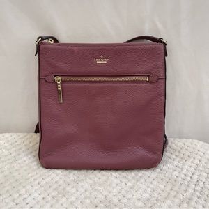 Kate spade plum berry oakwood street malia crossbody messenger bag purse